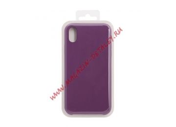 Силиконовый чехол для iPhone Xr  Silicone Case (фиолетовый, блистер) 45