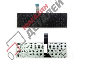 Клавиатура для ноутбука Asus X501A, X501U, X550 черная без рамки, с креплениями плоский Enter