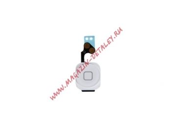 Кнопка HOME для Apple iPhone 5 в сборе со шлейфом + верхняя часть кнопки белый