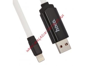 USB кабель HOCO U29 LED Timing Lightning Charging Cable (L=1M) (белый)
