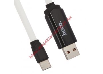 USB кабель HOCO U29 LED Timing Type-C Charging Cable (L=1M) (белый)