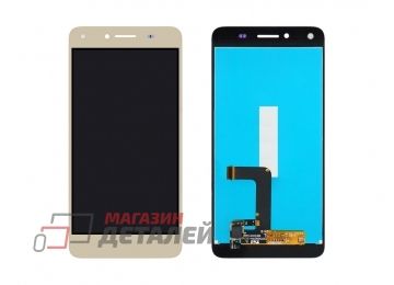 Дисплей (экран) в сборе с тачскрином для Huawei Y5 II 3G, 4G золотистый (Premium LCD)