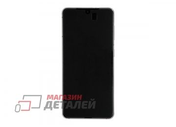 Дисплей (экран) в сборе с тачскрином для Samsung Galaxy S21 5G SM-G991B серебристый с рамкой и аккумулятором (Premium SC LСD)