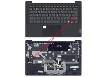 Клавиатура (топ-панель) для ноутбука Lenovo Ideapad 5-14IIL05 темно-серая с черным топкейсом