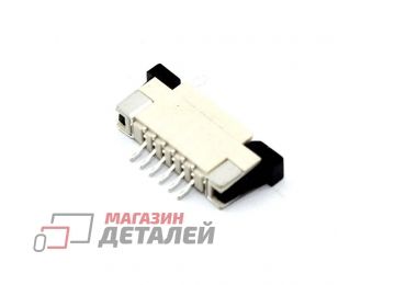 Разъем FPC Half Coverage Top Contact 1.0K-BS-6PWB 6 pin высота 2мм шаг 1мм