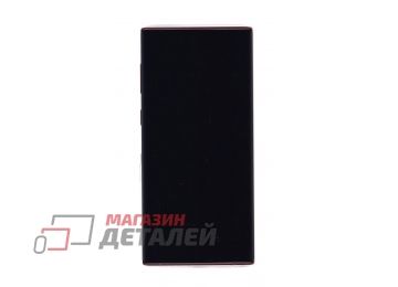 Дисплей (экран) в сборе с тачскрином для Samsung Galaxy Note 10 SM-N970F красный с рамкой (Premium SC LCD)