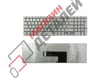 Клавиатура для ноутбука Sony Vaio SVF15 FIT 15 серебряная без рамки