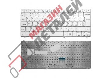 Клавиатура для ноутбука Acer 1810, 1830T, 721 белая, большой Enter