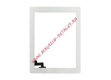 Сенсорное стекло (тачскрин) для Apple iPad 2 с кнопкой Home AAA белый