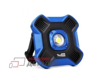 Аккумуляторный фонарь TopON TOP-MX1B LED 10 Вт 1100 лм 3.7 В 6.6 Ач 24.4 Втч синий