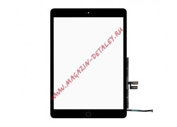 Сенсорное стекло (тачскрин) для iPad 7th Gen 10.2 (A2197)  с черной кнопкой HOME черное
