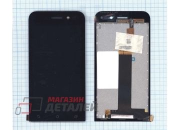 Дисплей (экран) в сборе с тачскрином для Asus ZenFone Go ZB452KG черный