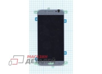 Дисплей (экран) в сборе с тачскрином для Samsung Galaxy J5 (2017) SM-J530F серебристо-голубой (Premium SC LCD)