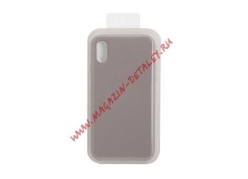 Силиконовый чехол для iPhone X/Xs "Silicone Case" (серый, блистер) 23