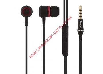 Гарнитура HOCO M46 Jewel Sound Universal Earphones With Mic (красная)