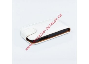 Чехол из эко – кожи для Samsung i8150 раскладной, белый