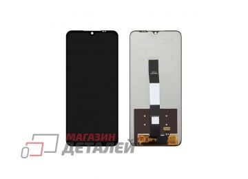 Дисплей (экран) в сборе с тачскрином для Xiaomi Redmi 10A черный