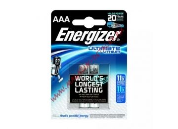 Элемент питания Energizer Ultimate Lithium AAA 2шт. в блистере 639170