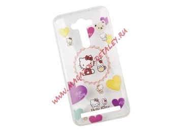 Силиконовый чехол Hello Kitty для Asus Zenfone Lazer ZE550KL (5,5) прозрачный
