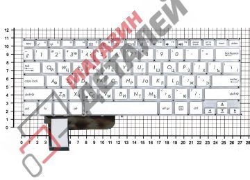 Клавиатура для ноутбука Asus X201 X201E S200 белая