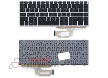 Клавиатура для ноутбука HP ProBook 640 G5 (120489) черная с серебристой рамкой