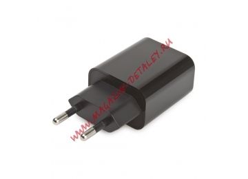 Блок питания (сетевой адаптер) HOCO C62A с 2 USB портами 2,1A кабель Micro USB в комплекте черный