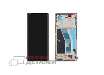 Дисплей (экран) в сборе с тачскрином для Tecno Spark 20 Pro + (KJ7) черный с рамкой (Premium LCD)
