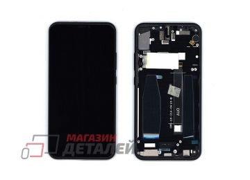 Дисплей (экран) в сборе с тачскрином для Asus ZenFone 5Z ZS620KL черный с рамкой