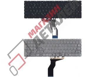 Клавиатура для ноутбука HP Pavilion Power 15-cb000 черная без рамки с подсветкой