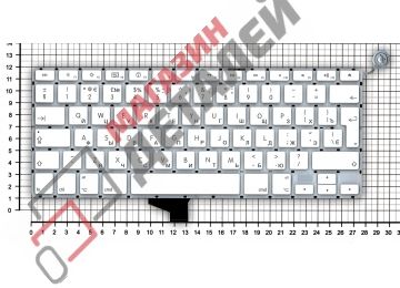 Клавиатура для ноутбука Apple MacBook A1342 13,3" белая, большой Enter