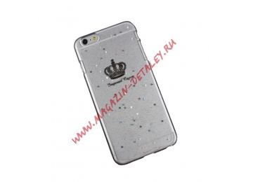 Защитная крышка с блестками Корона для iPhone 6, 6s Plus коробка