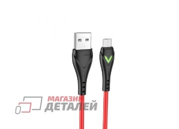 Кабель USB BOROFONE BX65 Bright MicroUSB 1м 2.4A TPE LED (красный)