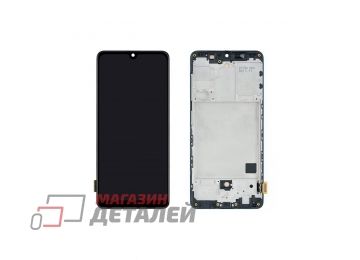 Дисплей (экран) в сборе с тачскрином для Samsung Galaxy A41 SC-A415F черный с рамкой (In-cell)
