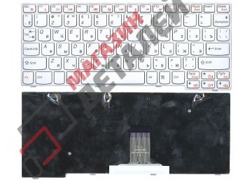 Клавиатура для ноутбука Lenovo IdeaPad U160 U165 белая с белой рамкой
