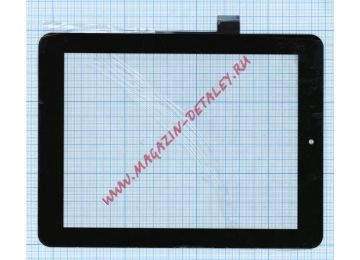 Сенсорное стекло (тачскрин) F0264 XDY черный 150 х198 мм