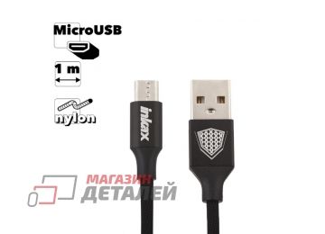 Кабель USB inkax CK-27 Metal Braided MicroUSB 1м нейлон (чёрный)