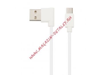 USB кабель HOCO UPM10 L Shape Charging Cable For Micro USB (L=1M) (белый)