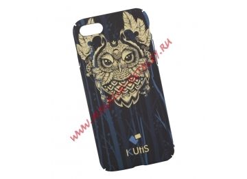 Защитная крышка для iPhone 8/7 "KUtiS" Animals OK-2 Сова (синяя)