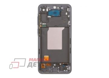 Дисплей (экран) в сборе с тачскрином для Samsung Galaxy A55 5G SM-A556 черный с рамкой (Incell)