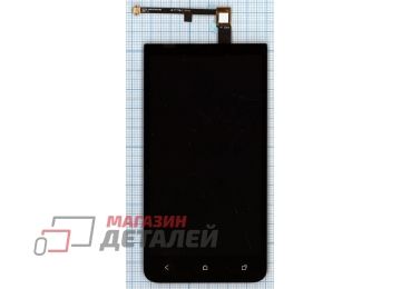Дисплей (экран) в сборе с тачскрином для HTC One XC черный