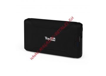 Внешний аккумулятор TopON TOP-X72 72000mAh 2 USB-порта, автомобильная розетка 180W, набор для зарядки ноутбуков, аварийный свет, фонарь, черный