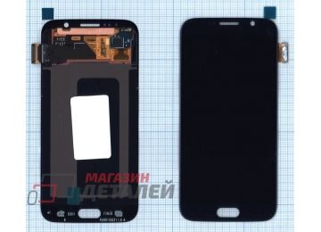 Дисплей (экран) в сборе с тачскрином для Samsung Galaxy S6 SM-G920F синий