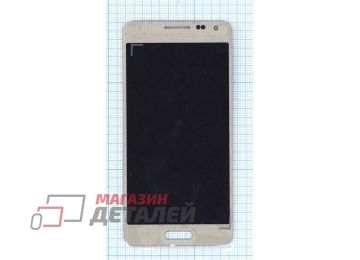 Дисплей (экран) в сборе с тачскрином для Samsung Galaxy Alpha SM-G850F золотистый