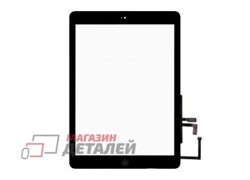 Сенсорное стекло (тачскрин) HC для iPad Air (A1474, A1475) с кнопкой HOME черный