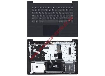 Клавиатура (топ-панель) для ноутбука Lenovo V130-14 черная с черным топкейсом