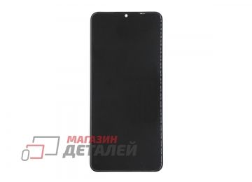 Дисплей (экран) в сборе с тачскрином для Samsung Galaxy A12 SM-A125F черный с рамкой (Premium LCD)