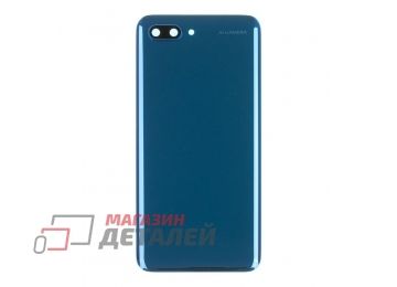 Задняя крышка для Huawei Honor 10 (COL-L29) со стеклом камеры (синий)