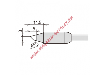 Сменное жало-нагреватель RX-85HRT-3BC для паяльника GOOT 24V