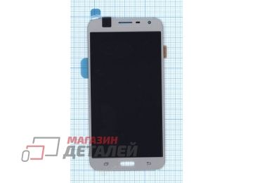 Дисплей (экран) в сборе с тачскрином для Samsung Galaxy J7 Neo SM-J701M серебристый (Premium LCD)