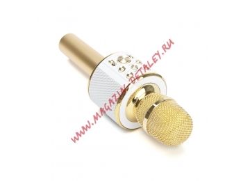 Беспроводной Bluetooth караоке микрофон Hoco BK3 Cool Sound KTV Microphone золотой